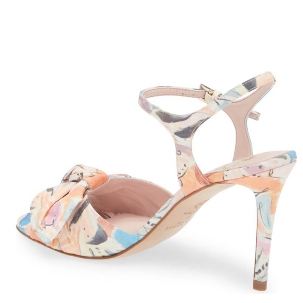 Ted Baker London Nestar Ankle Strap Heeled Sandal, Floral‎ Multi, Size 9.5 NWT - Picture 13 of 16